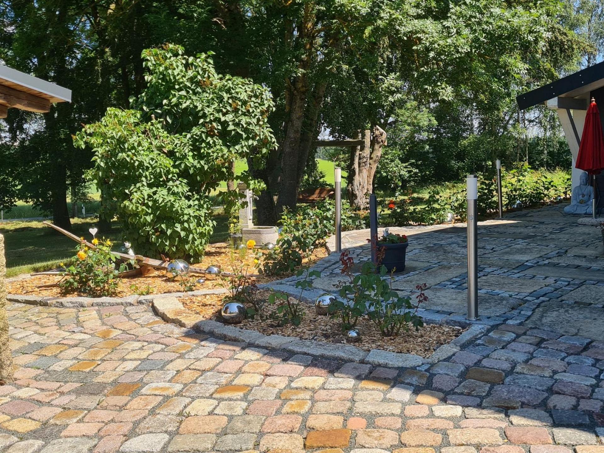 Blick vom Bauerngarten in