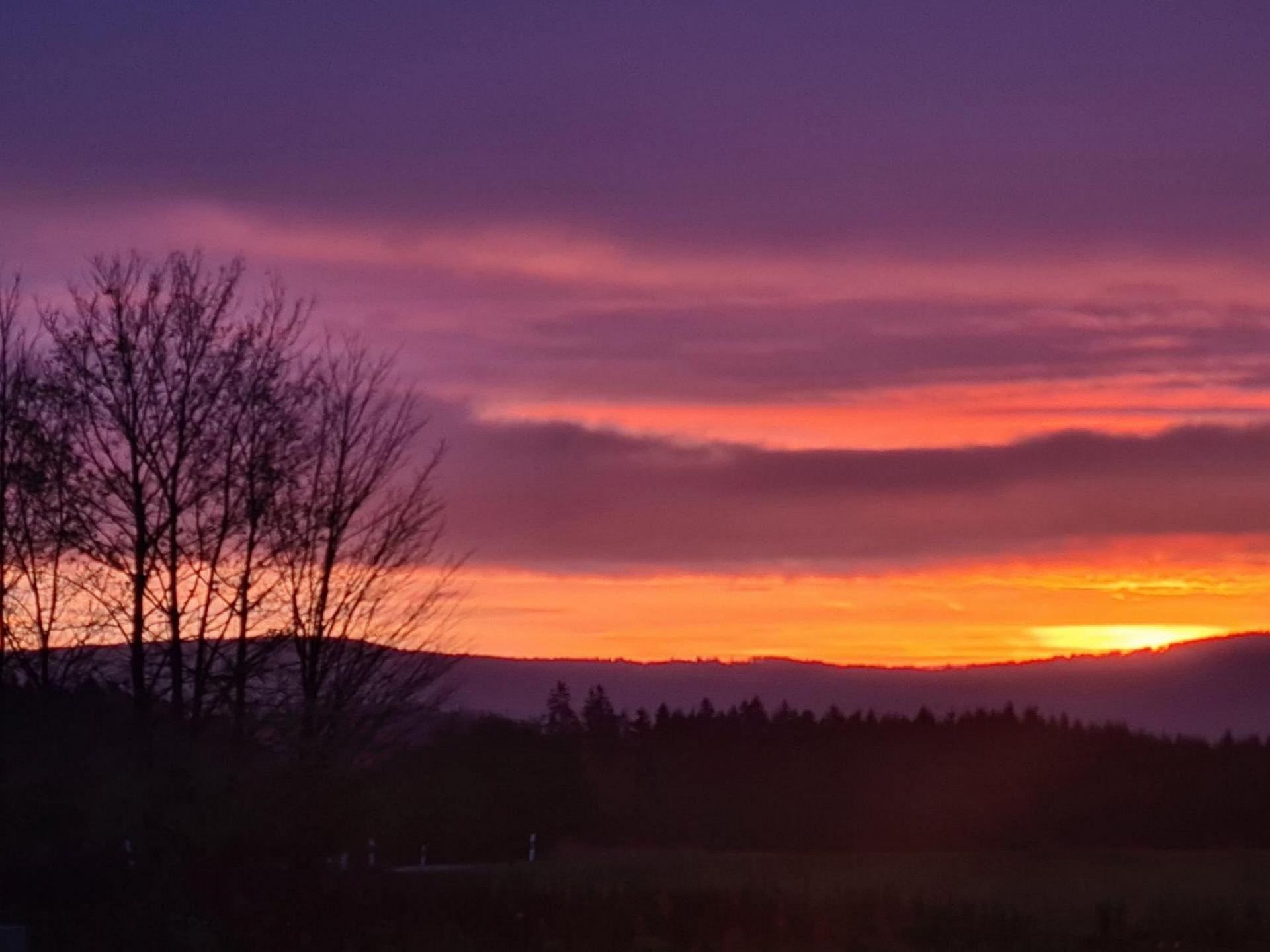 Ausblick bei Sonnenunterg